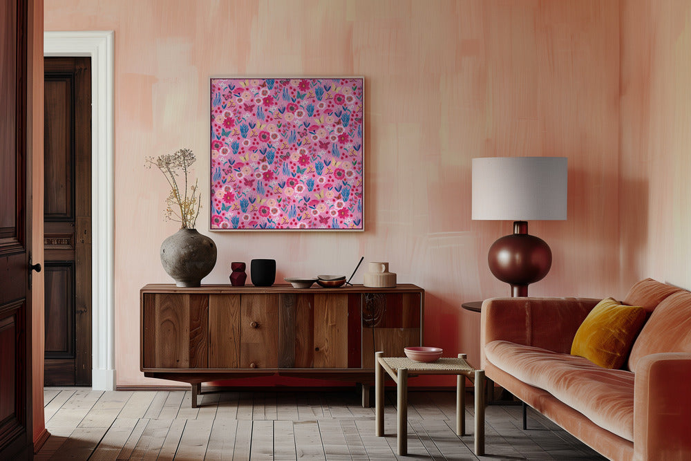 Butterflies & flowers Poster